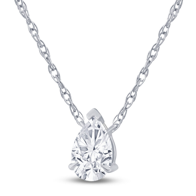 Floating Lab Diamond Solitaire Necklace