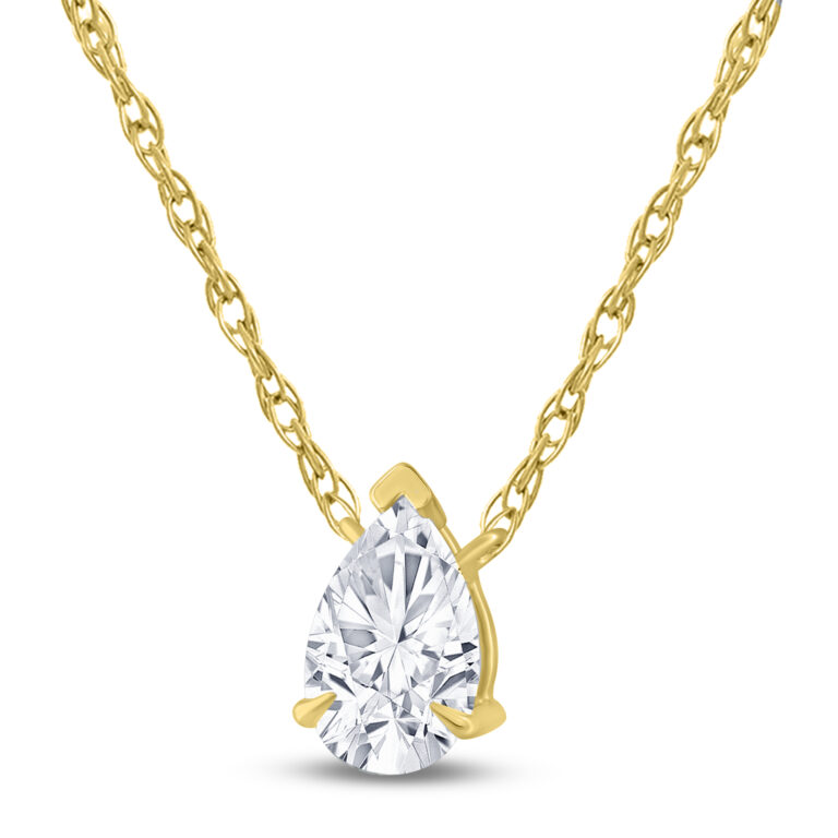 Floating Lab Diamond Solitaire Necklace