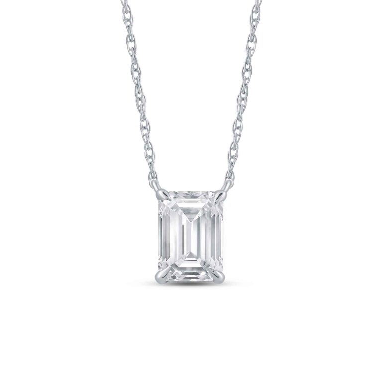 Floating Lab Diamond Solitaire Necklace