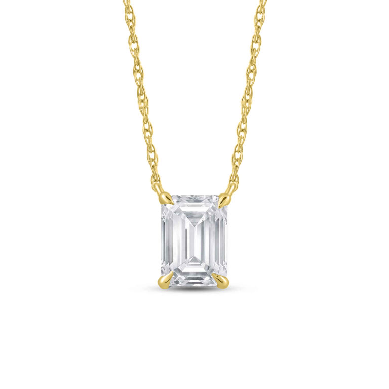 Floating Lab Diamond Solitaire Necklace