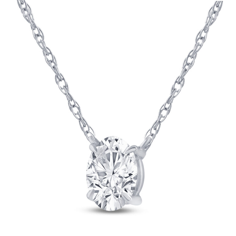 Floating Lab Diamond Solitaire Necklace