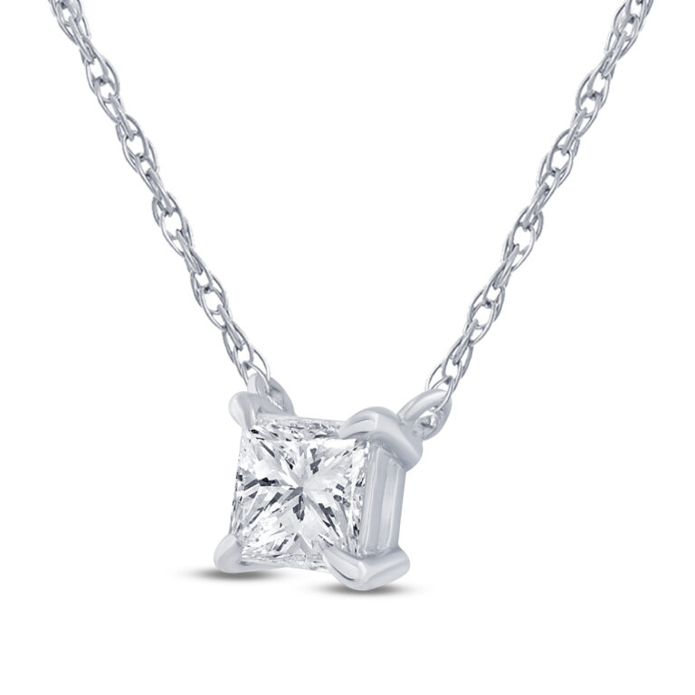 Floating Lab Diamond Solitaire Necklace