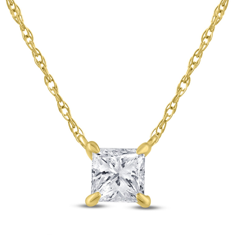 Floating Lab Diamond Solitaire Necklace