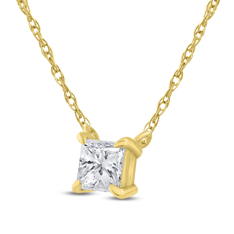 Floating Lab Diamond Solitaire Necklace