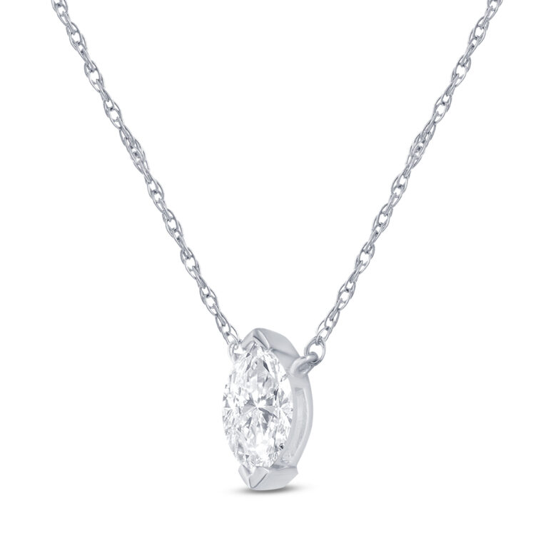 Floating Lab Diamond Solitaire Necklace