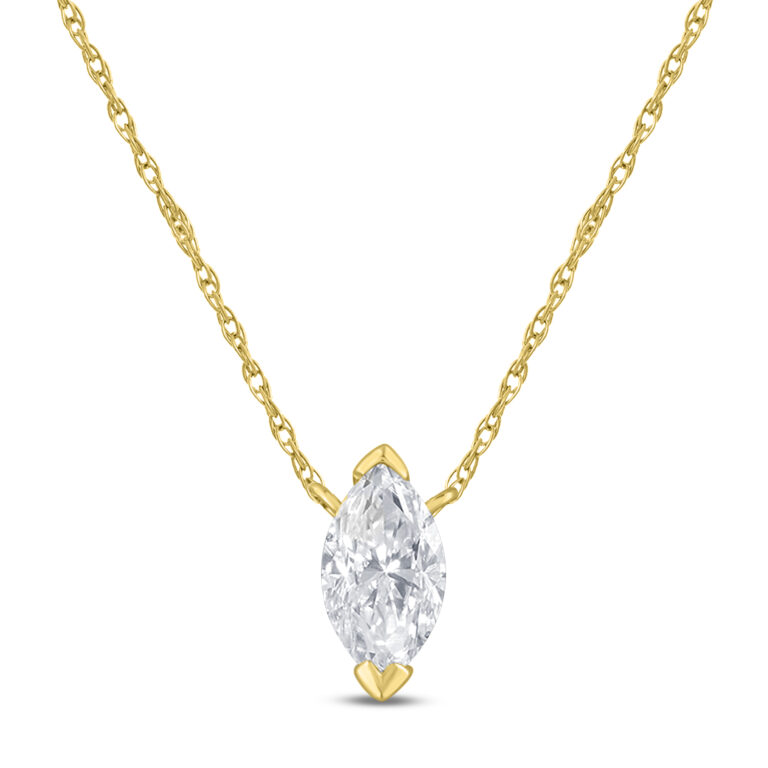 Floating Lab Diamond Solitaire Necklace