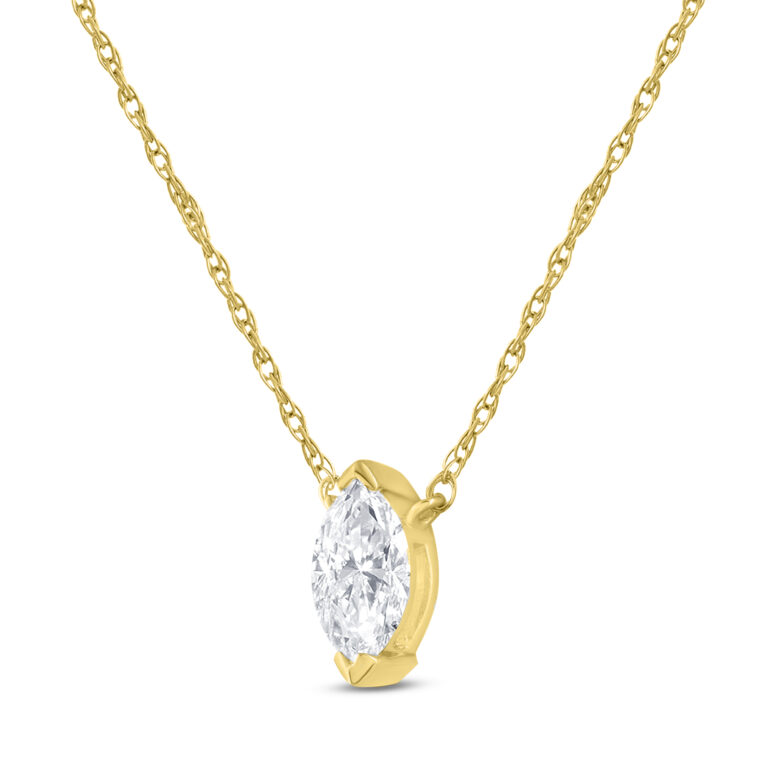 Floating Lab Diamond Solitaire Necklace
