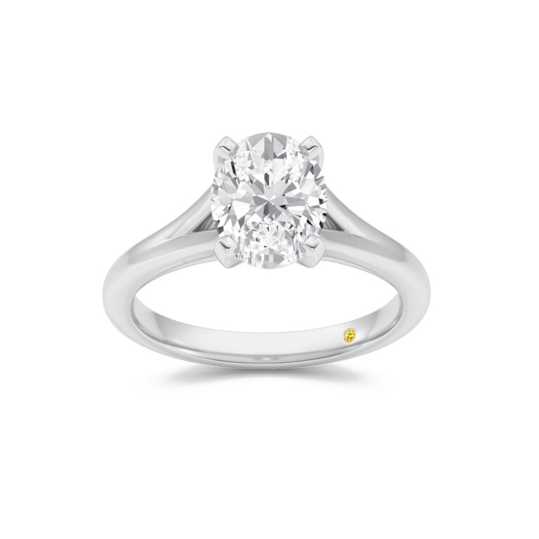 Luxen Split Shank Lab Diamond Solitaire Ring