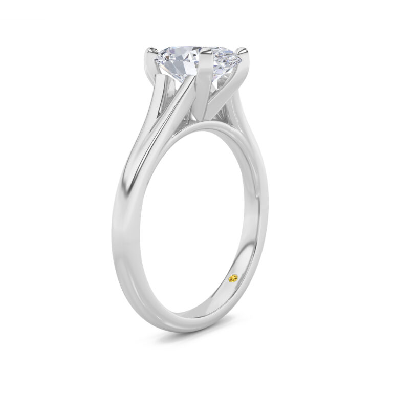 Luxen Split Shank Lab Diamond Solitaire Ring