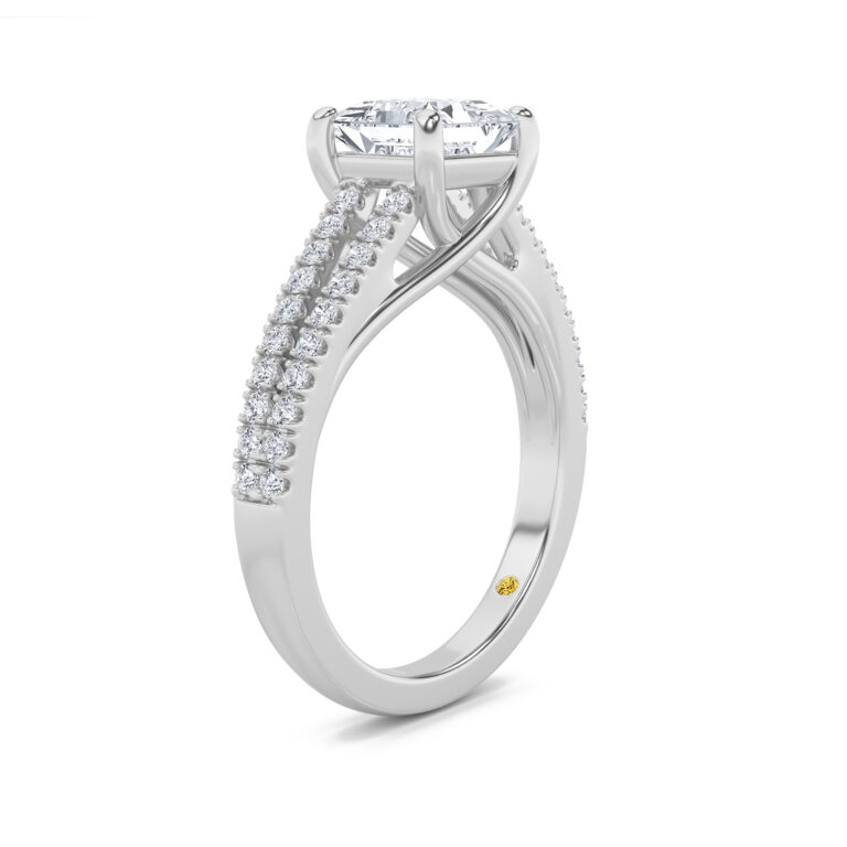 Nyx Split Shank Trellis Pavé Lab Grown Diamond Engagement Ring