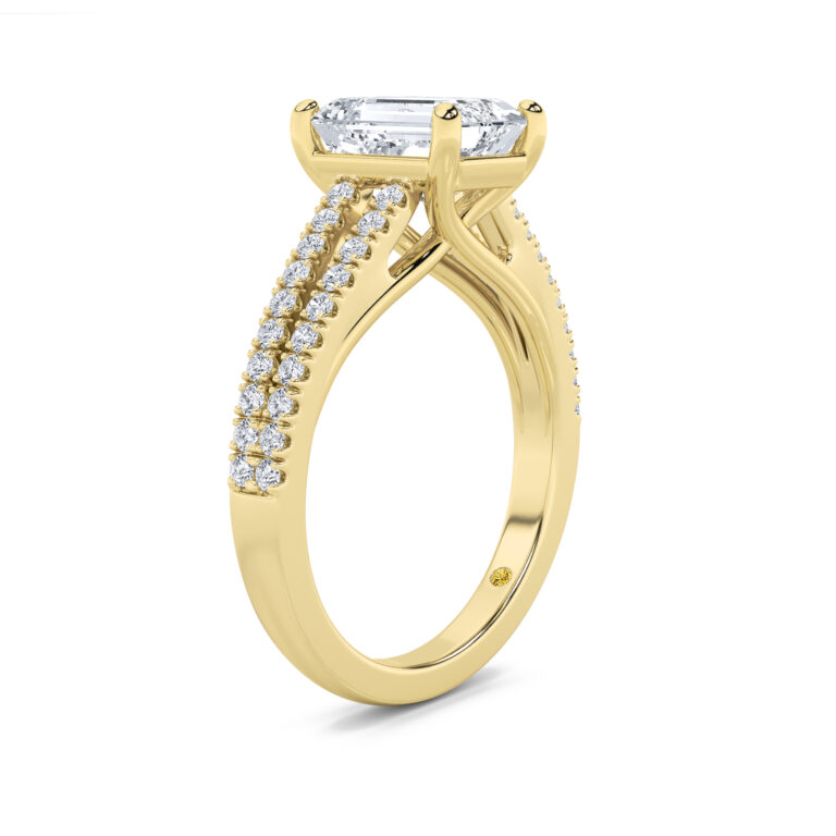Nyx Split Shank Trellis Pavé Lab Grown Diamond Engagement Ring