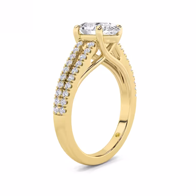 Nyx Split Shank Trellis Pavé Lab Grown Diamond Engagement Ring