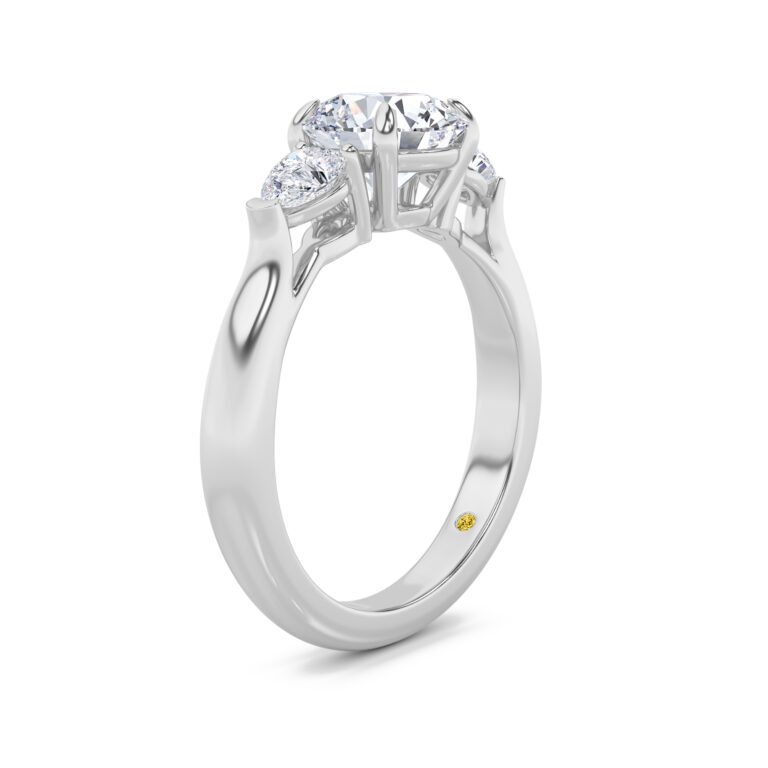 Bruges Lab Grown Three Stone Diamond Engagement Ring