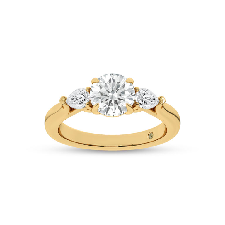 Bruges Lab Grown Three Stone Diamond Engagement Ring