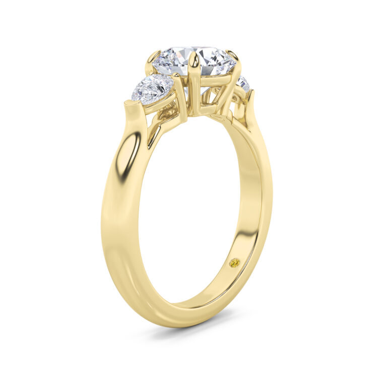 Bruges Lab Grown Three Stone Diamond Engagement Ring