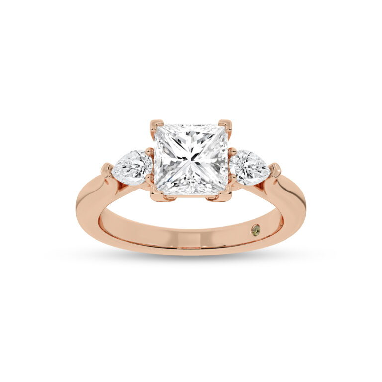 Bruges Lab Grown Three Stone Diamond Engagement Ring