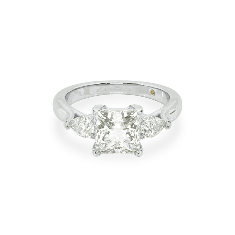 Bruges Lab Grown Three Stone Diamond Engagement Ring