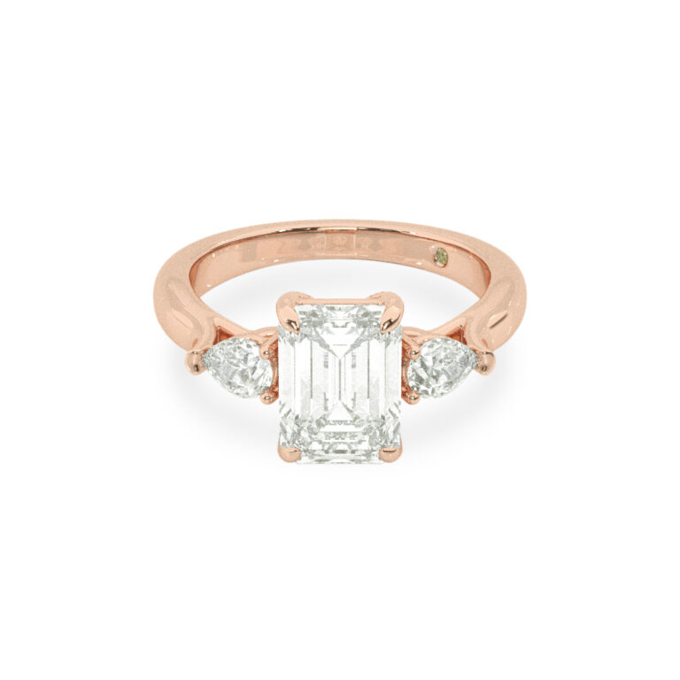 Bruges Lab Grown Three Stone Diamond Engagement Ring