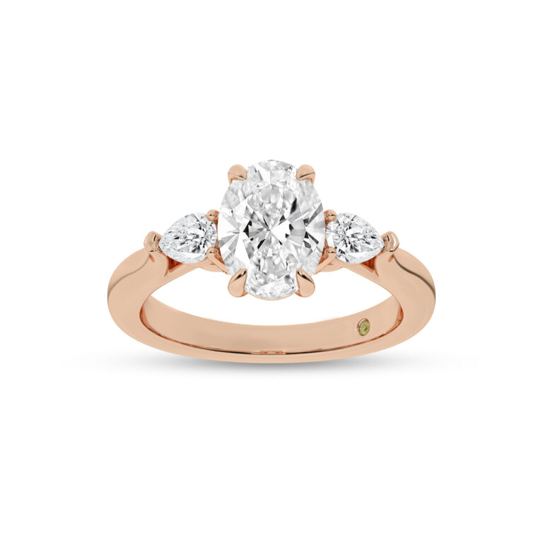 Bruges Lab Grown Three Stone Diamond Engagement Ring