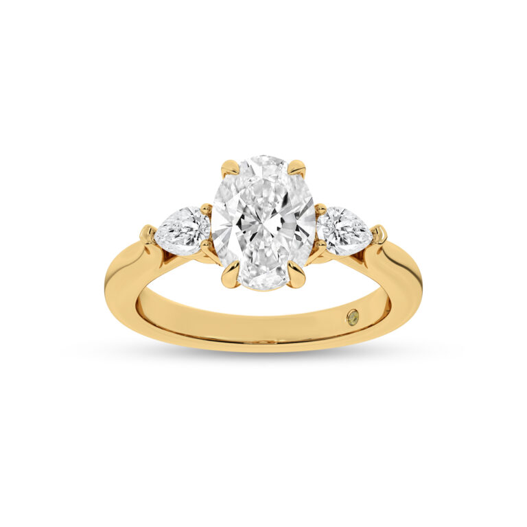 Bruges Lab Grown Three Stone Diamond Engagement Ring