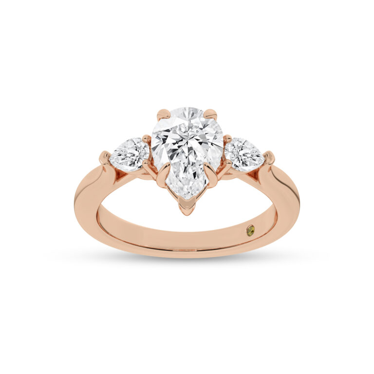 Bruges Lab Grown Three Stone Diamond Engagement Ring