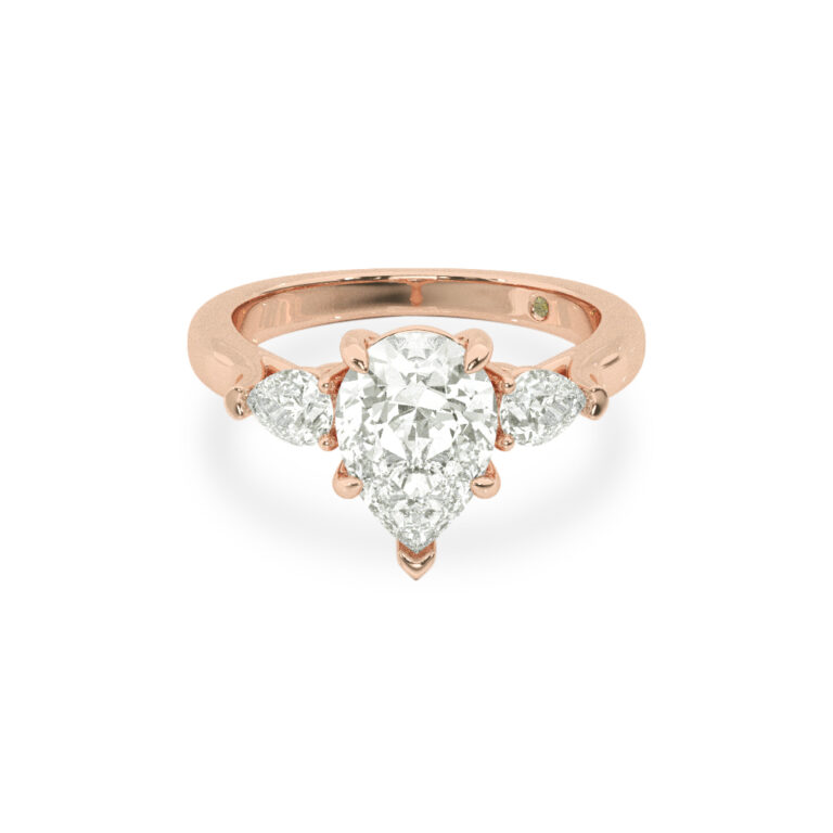Bruges Lab Grown Three Stone Diamond Engagement Ring