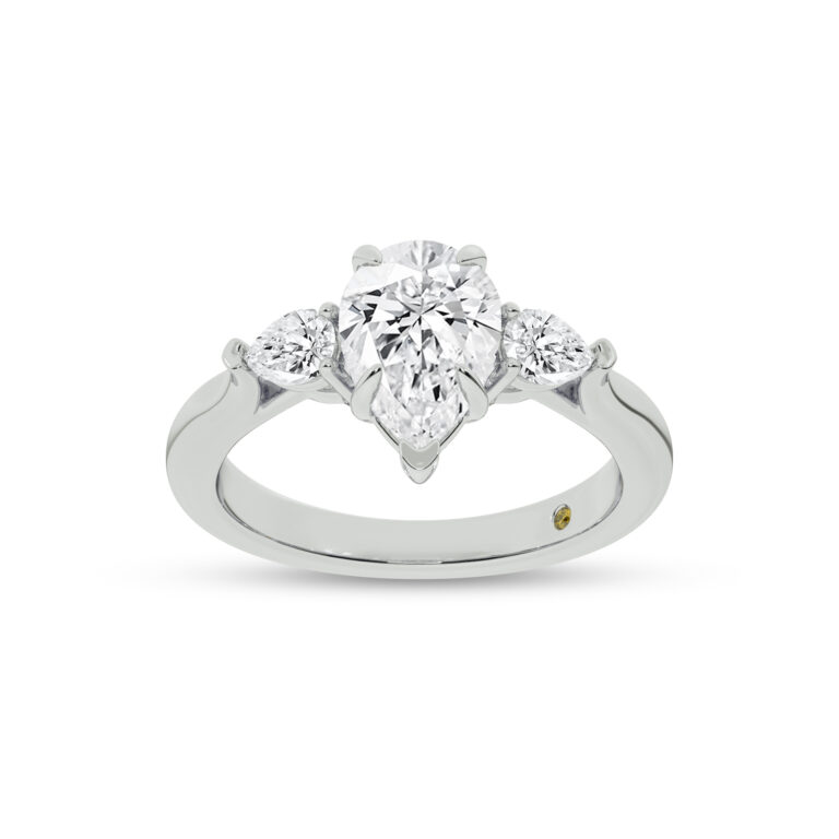 Bruges Lab Grown Three Stone Diamond Engagement Ring