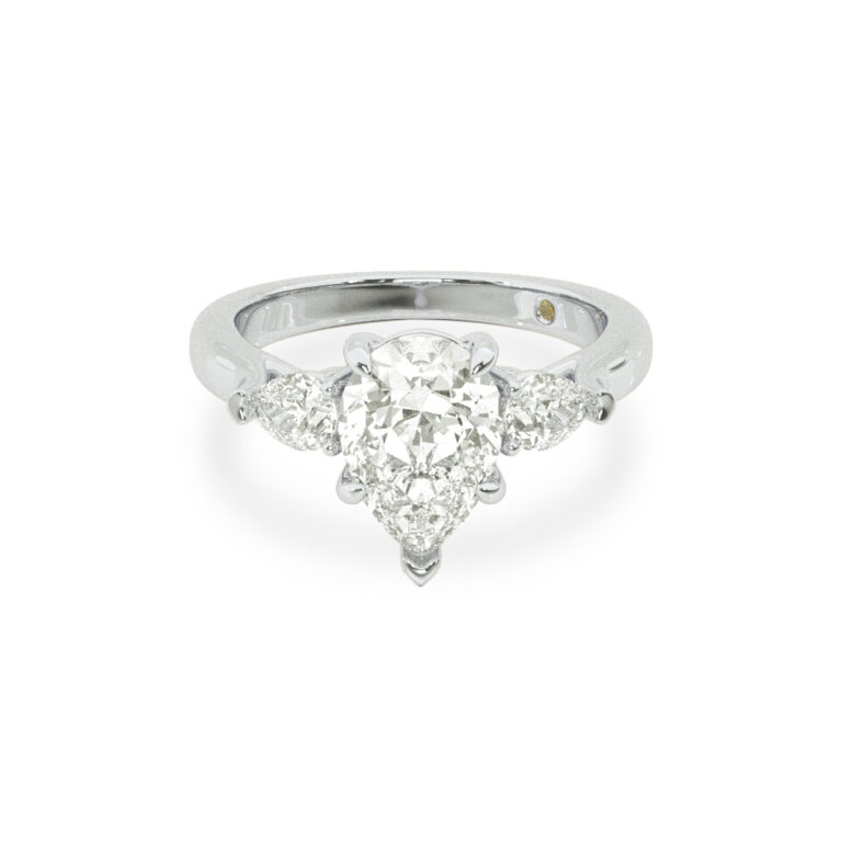Bruges Lab Grown Three Stone Diamond Engagement Ring