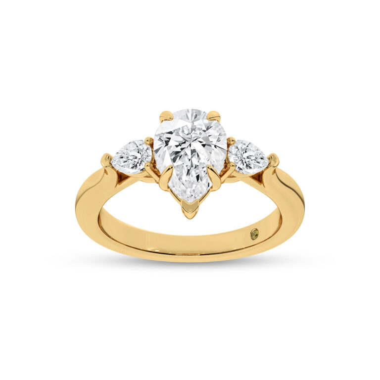 Bruges Lab Grown Three Stone Diamond Engagement Ring