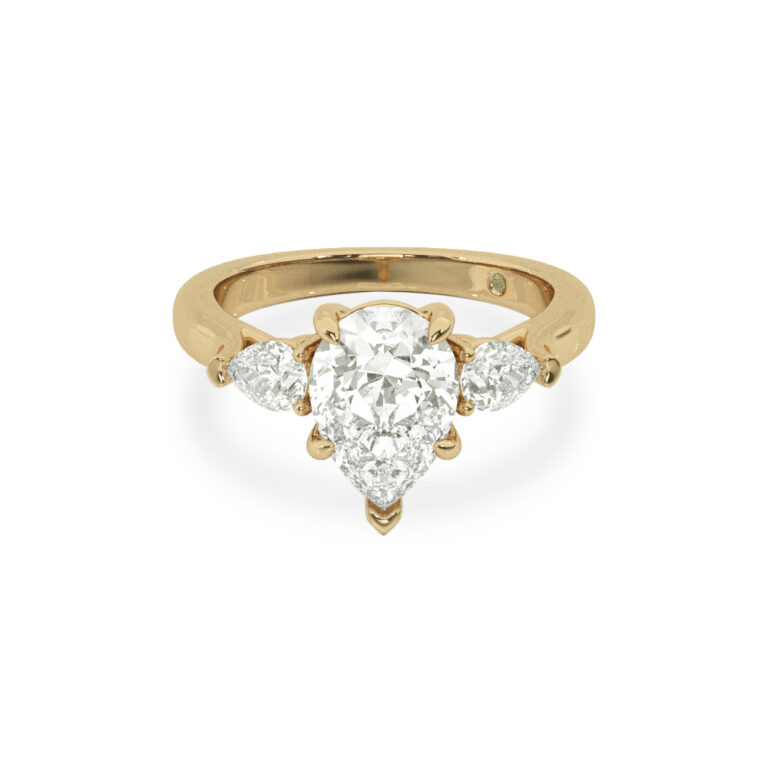 Bruges Lab Grown Three Stone Diamond Engagement Ring
