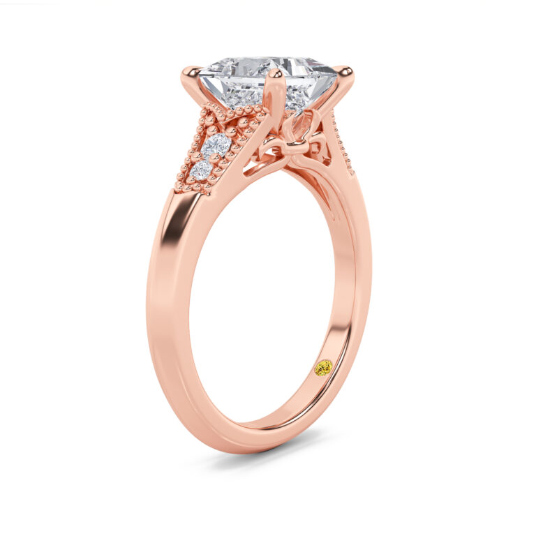 Lily Art Deco Lab Created Diamond Engagement Ring
