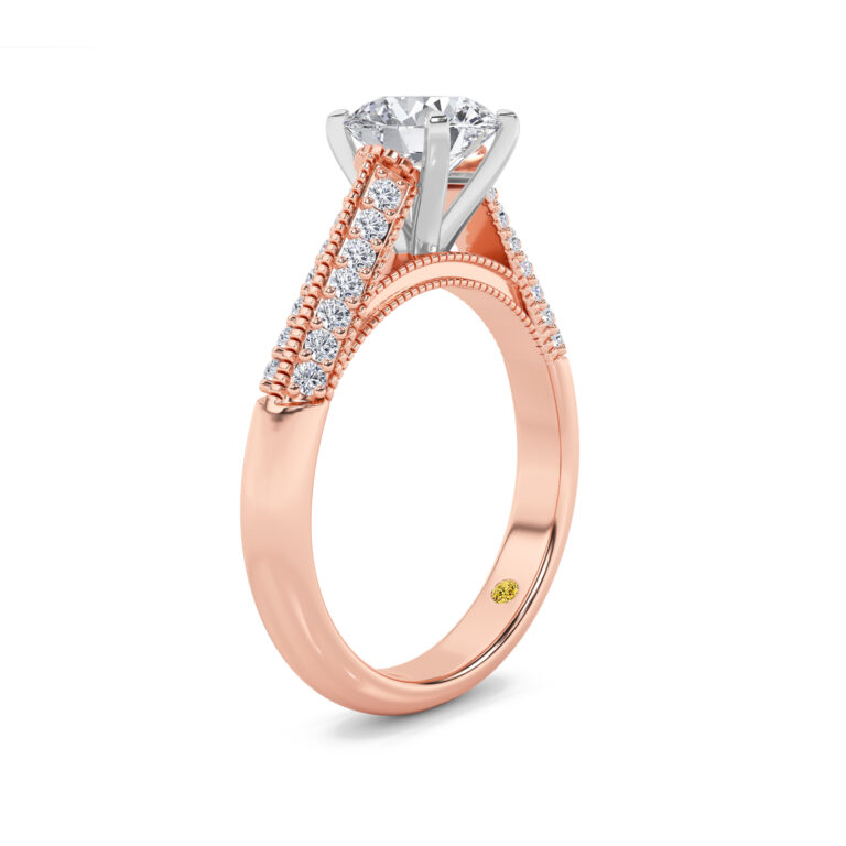 Storm Lab Grown Knife Edged Cathedral Diamond Engagement Ring