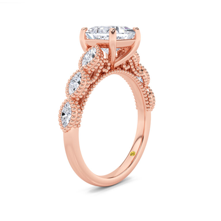 Lhasa Milgrain Marquise Lab Grown Diamond Engagement Ring