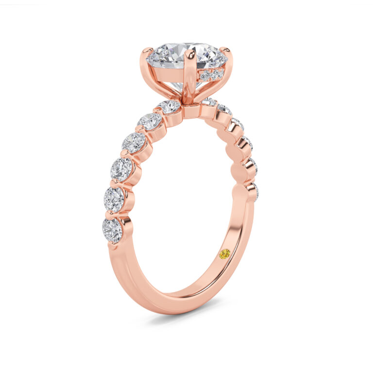 Frost Shared Prong Lab Grown Diamond Engagement Ring
