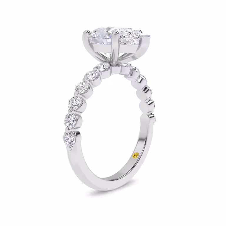 Frost Shared Prong Lab Grown Diamond Engagement Ring