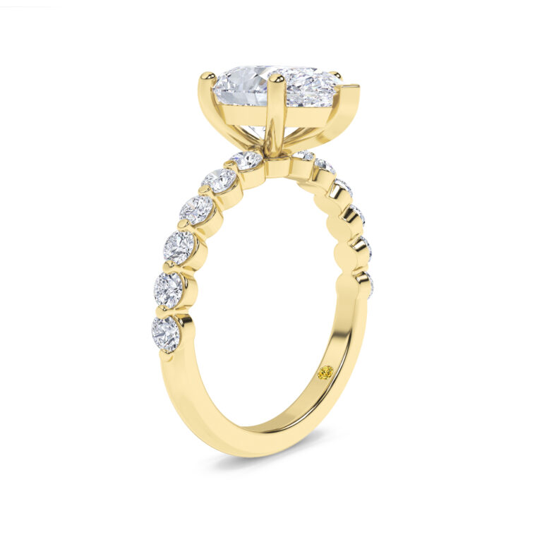 Frost Shared Prong Lab Grown Diamond Engagement Ring