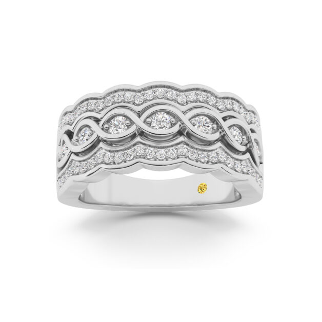 Glamorous Lab Grown Diamond Anniversary Band Ring-5/8 ct. tw.-18K White Gold_1