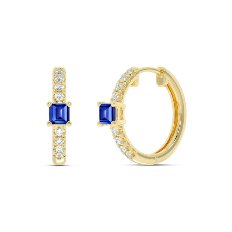 Lab Grown Diamond Celestial Stop Huggie Earring