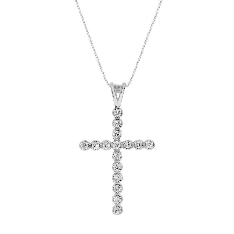 Extravagant Lab Grown Diamond Cross Necklace