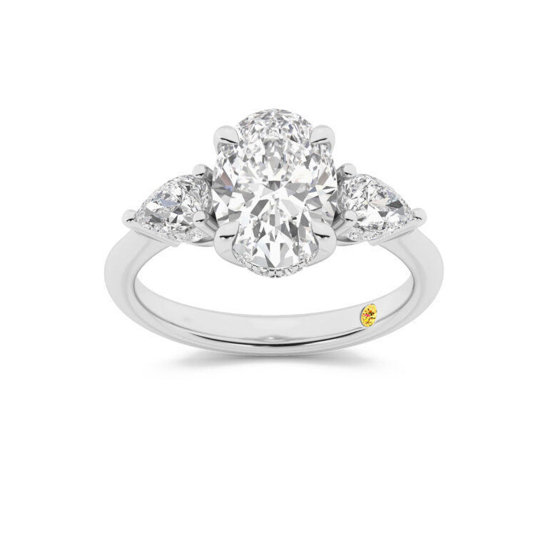 Celestia Engagment Ring with Angelina Wedding Band