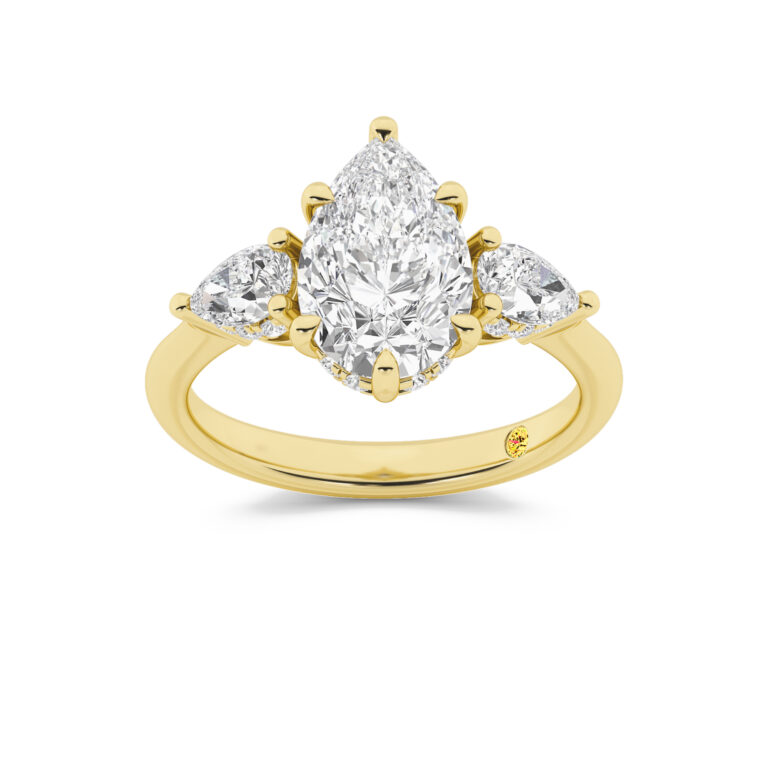 Celestia Engagment Ring with Elara Wedding Band