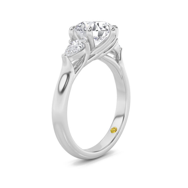 Lumina Three Stone Lab Diamond Engagement Ring