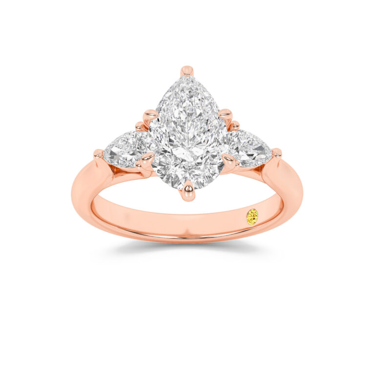 Lumina Engagment Ring with the Annabella Wedding Band