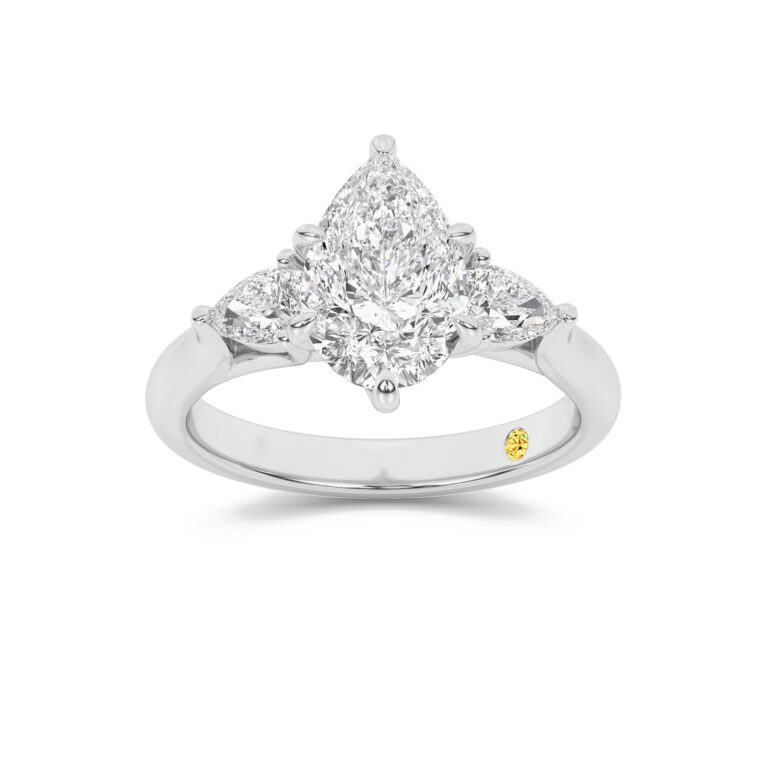 Lumina Three Stone Lab Diamond Engagement Ring