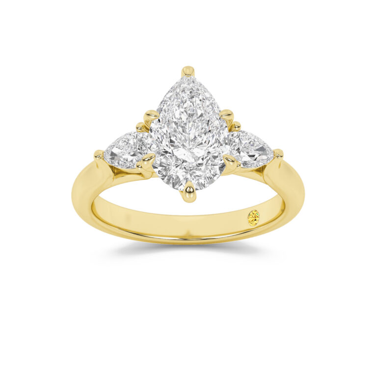 Lumina Three Stone Lab Diamond Engagement Ring