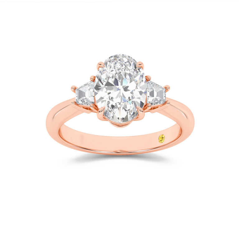 Nova Engagment Ring with the Sage Wedding Band