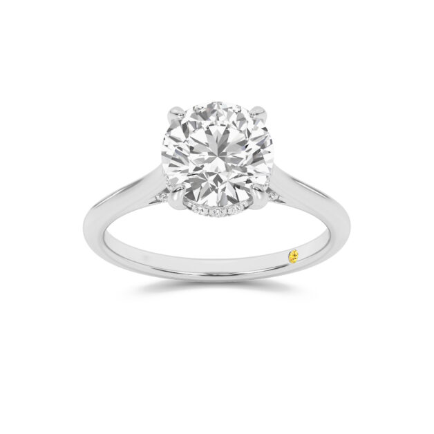 Twinkle Halo Round Lab Grown Diamond Engagement Ring