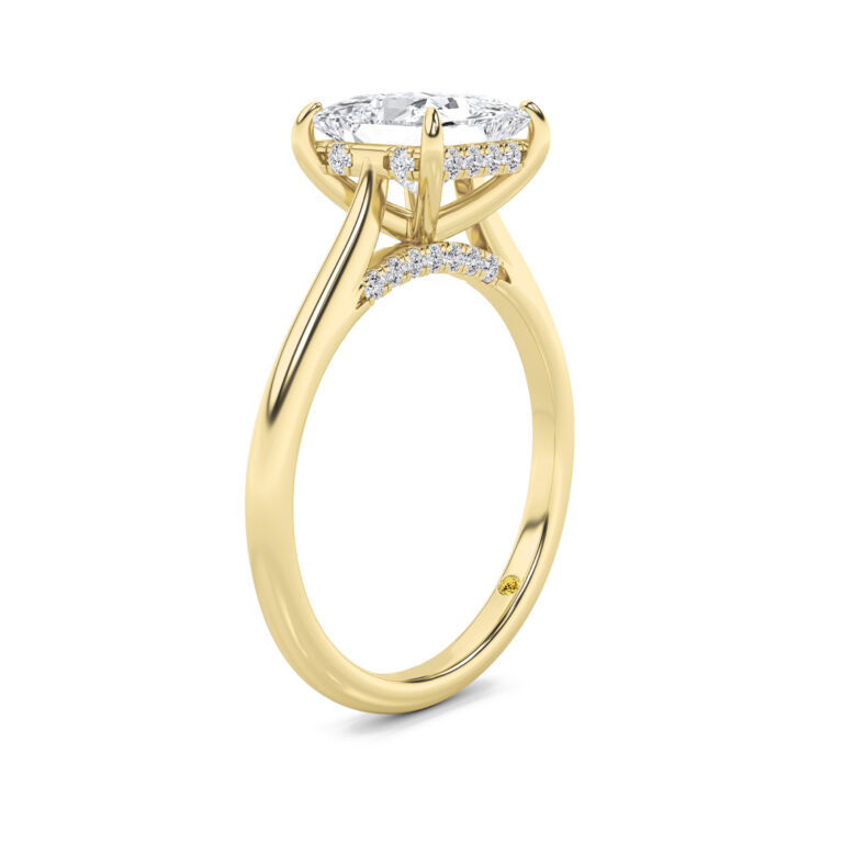Twinkle Hidden Halo Lab Diamond Engagement Ring