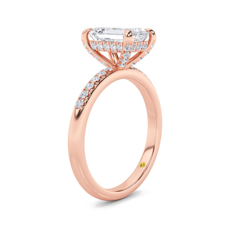 Aurelia Quarter Coverage Hidden Halo Lab Diamond Engagement Ring