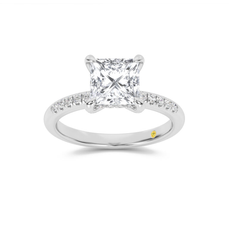 Aurelia Quarter Coverage Hidden Halo Lab Diamond Engagement Ring